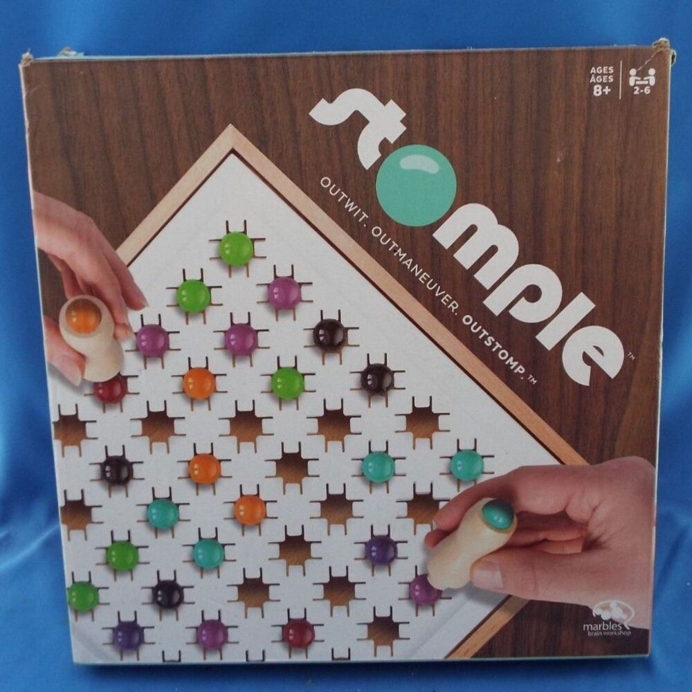 Stomple Outwit Outmaneuver OUTSTOMP ~ Marbles Strategic Board Game Complete